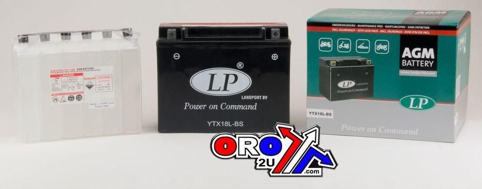 BATTERY LTX18L-BS 12V 20Ah., LANDPORT Maintenance Free, AGM, YTX18L-BS - Image 2