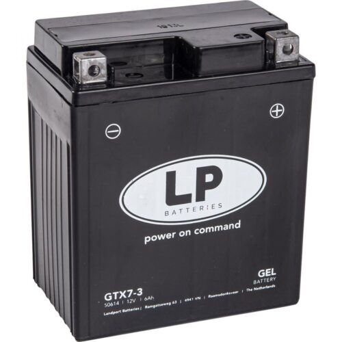 BATTERY LTX7-3 (GTX7L-BS) 12V GEL, LANDPORT 50614, MG LTX7-3, MG GTX7L-BS, YTX7L-BS