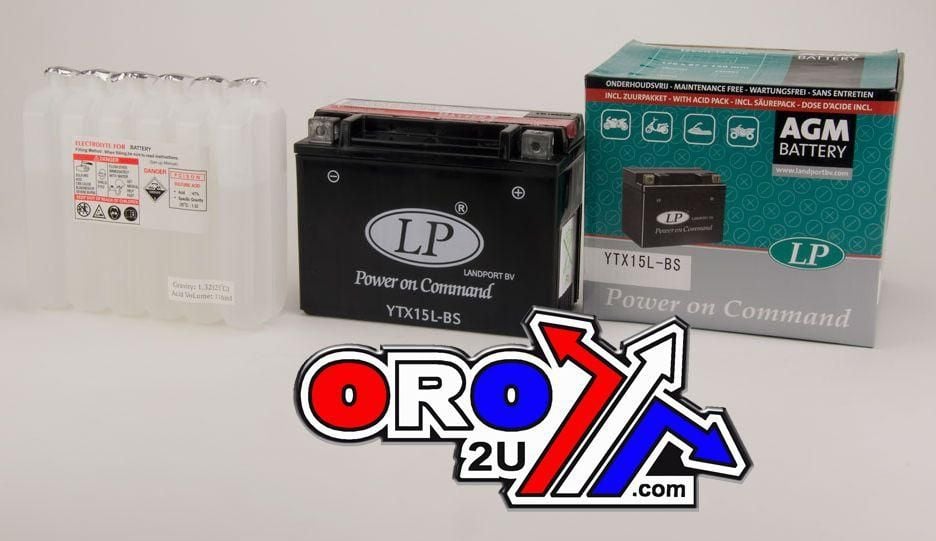 BATTERY LTX15L-BS 12V 12AH, LANDPORT Maintenance Free, AGM, YTX15L-BS - Image 2