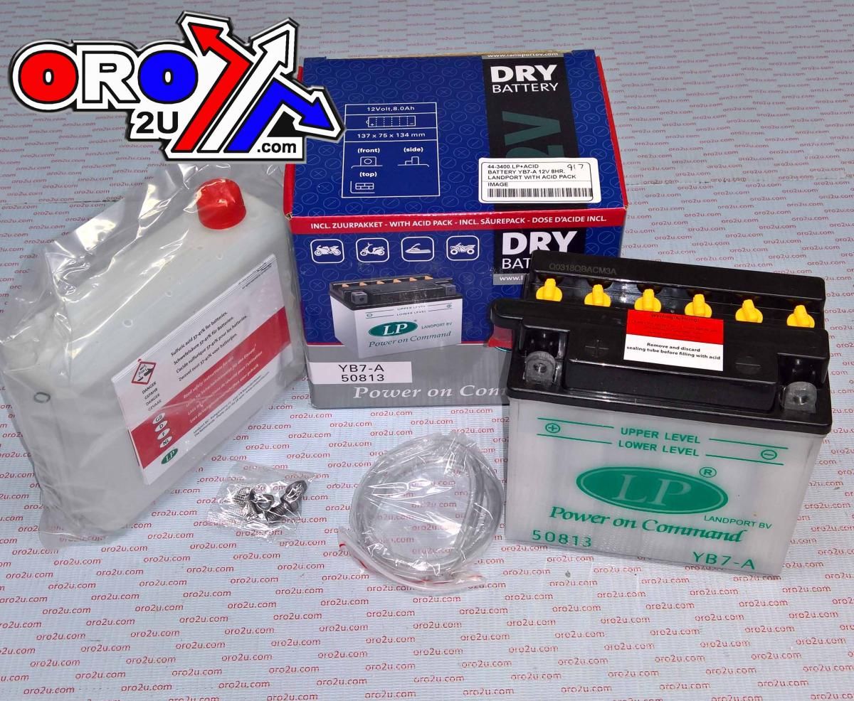 BATTERY LB7-A 12V 8HR., LANDPORT WITH ACID PACK, ROAD, MC MA YB7-A 50813 - Image 2