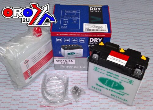 BATTERY 6N11A-3A 6V 11AH, LANDPORT WITH ACID PACK, ROAD, MC MA 6N11A-3A