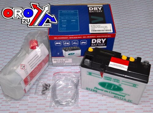 BATTERY 6N12A-2C 6V 12Ah, LANDPORT WITH ACID PACK, ROAD, MC MA 6N12A-2C