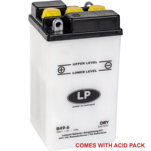 BATTERY B49-6 6V 8Ah., LANDPORT 00811 WITH ACID PACK, ROAD, MC MA B49-6