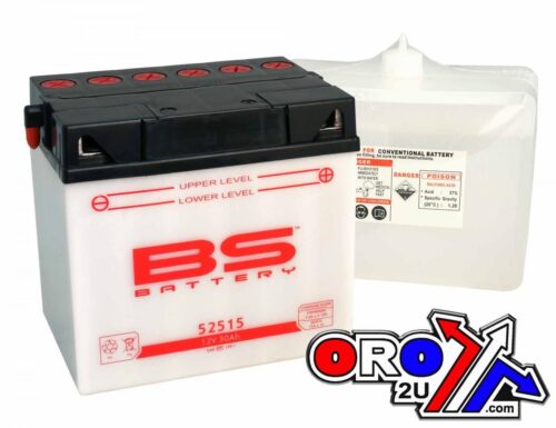 BATTERY 52515 12V 25AH BS, BS WITH ACID PACK BS-52515, 310543, BS-52515