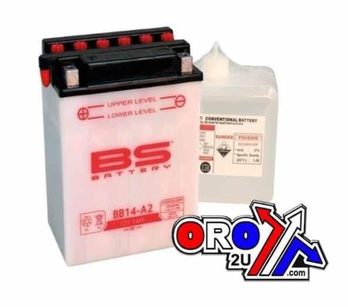 BATTERY YB14-A2 12V 14Ah. BS, BS WITH ACID PACK BB14-A2, 310567, BS-BB14-A2