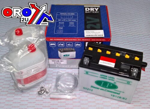 BATTERY YB12B-B2 12V 13Hh, LANDPORT WITH ACID PACK, ROAD, MC MA YB12B-B2
