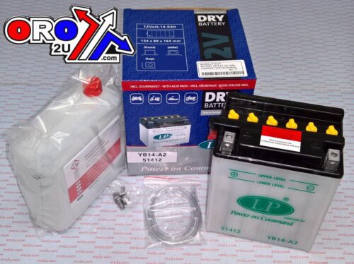 BATTERY LB14-A2 12V 14Ah., LANDPORT WITH ACID PACK, ROAD, MC MA YB14-A2