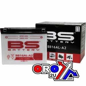 BATTERY YB16AL-A2 12V 16Ah. BS, BS WITH ACID PACK BB16AL-A2, 310576,	BS-BB16AL-A2