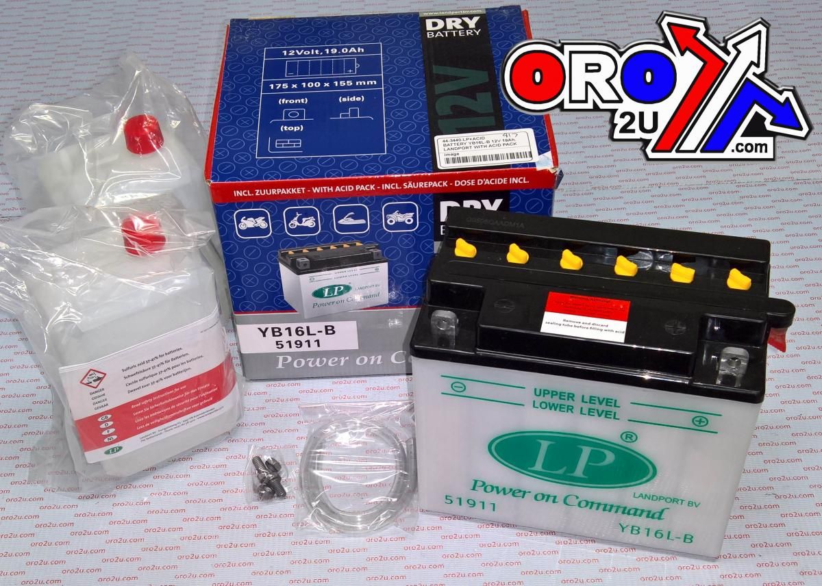 BATTERY LB16L-B 12V 19Ah., LANDPORT WITH ACID PACK, ROAD, MC MA YB16L-B - Image 2