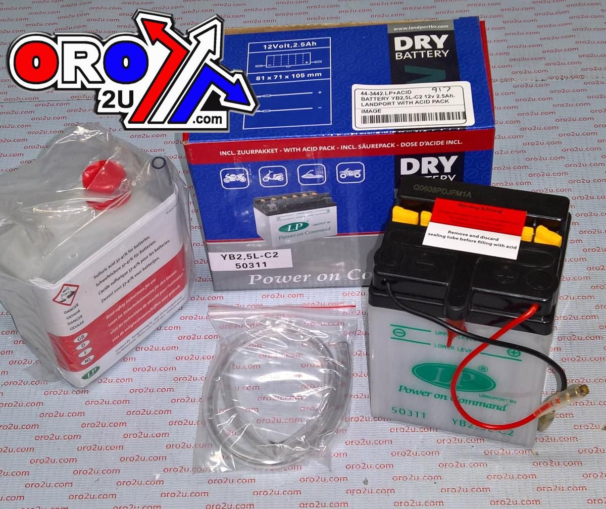 BATTERY YB2,5L-C2 12v 2.5Ah., LANDPORT WITH ACID PACK, ROAD, MC MA YB2.5L-C2 - Image 2