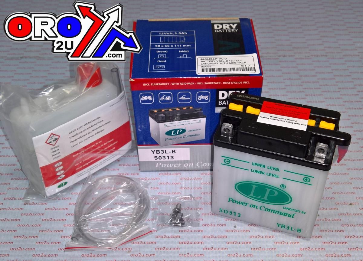 BATTERY YB3L-B 12V 3Ah., LANDPORT WITH ACID PACK, ROAD, MC MA YB3L-B - Image 2