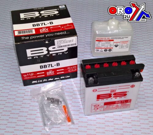 BATTERY YB7L-B 12V 8Ah BS, BS WITH ACID PACK BB7L-B, 310594,	BS-BB7L-B