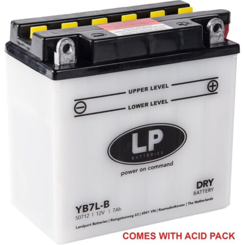 BATTERY LB7L-B 12V 8Ah., LANDPORT WITH ACID PACK, ROAD, MA YB7L-B