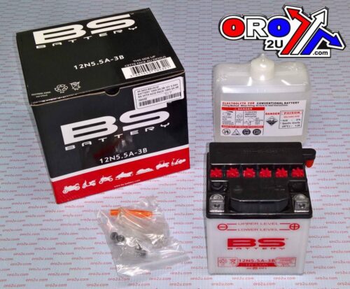 BATTERY 12N5,5A-3B 12V 5.5Ah., BS WITH ACID PACK 12N5.5A-3B, 310532,	BS-12N5.5A-3B