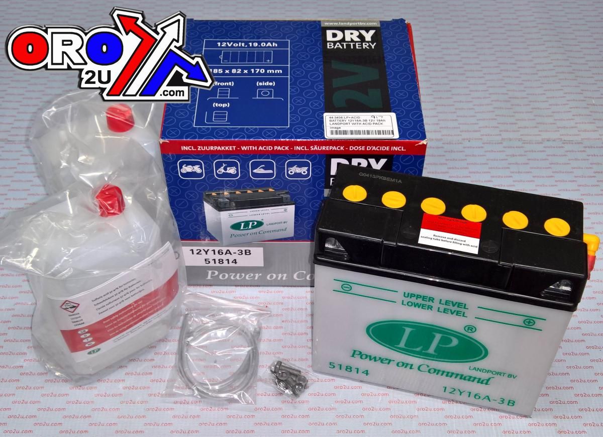 BATTERY 12Y16A-3B 12V 19Ah, LANDPORT WITH ACID PACK, ROAD, MC MA 12Y16A-3B, MD 12Y16A-3B - Image 2