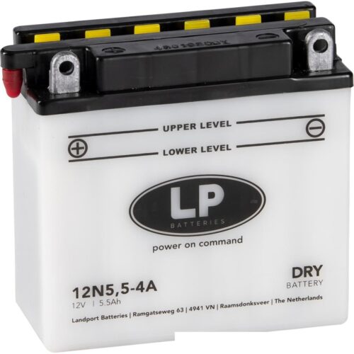 BATTERY 12N5,5-4A 12V 5Ah. DRY+ACID, LANDPORT MD 12N5.5-4A