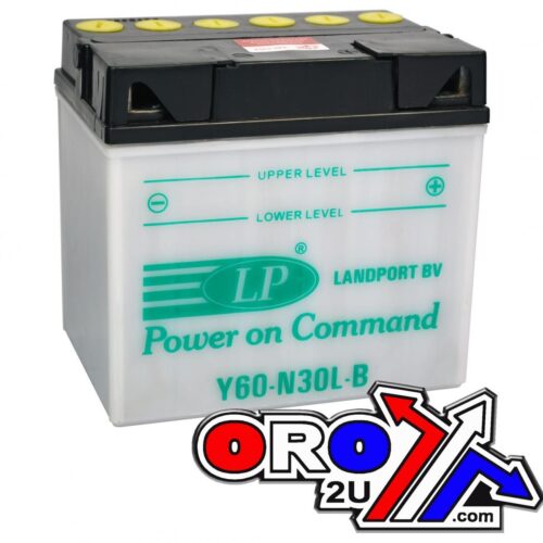BATTERY Y60-N30L-B 12V 30A DRY, LANDPORT Y60N30LB 53034, MB Y60N30L-B
