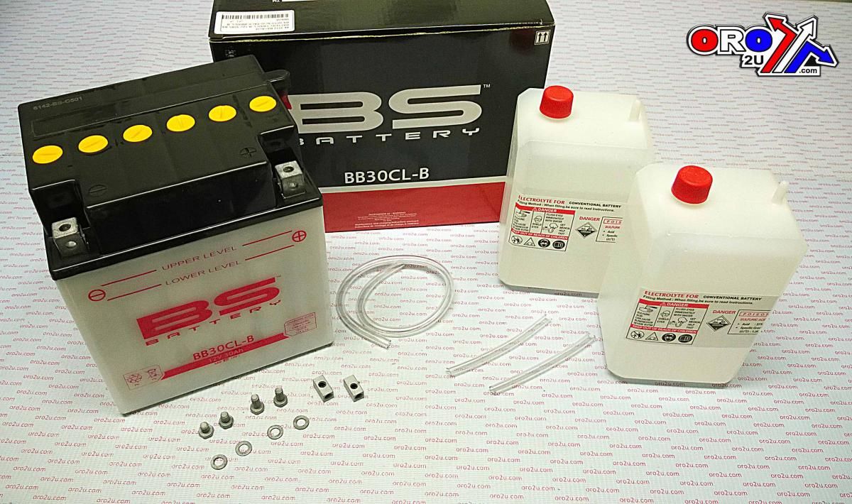 BATTERY YB30CL-B 12V 30Ah BS, BS WITH ACID PACK BB30CL-B, 310553, BS-BB30CL-B