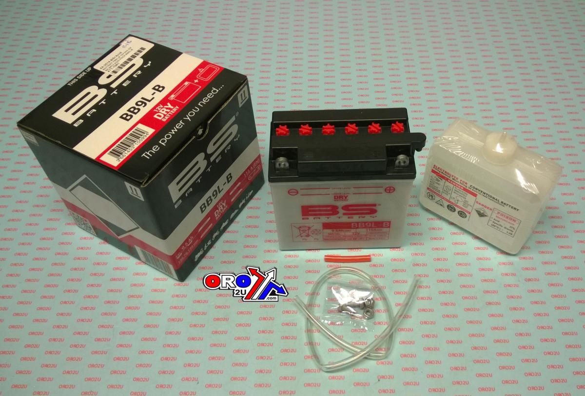 BATTERY YB9L-B 12V 9Ah GS, BS WITH ACID PACK BB9L-B, 310599, BS-BB9L-B