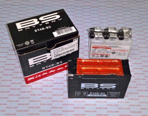 BATTERY YT4B-BS 12V M.FREE BS, BS MAINTENAN FREE BT4B-BS, 300625, BS-BT4B-BS