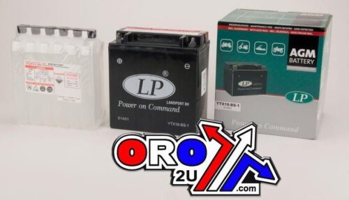 BATTERY LTX16-BS-1 12V 14Ah MF, LANDPORT Maintenance Free, AGM, YTX16-BS-1