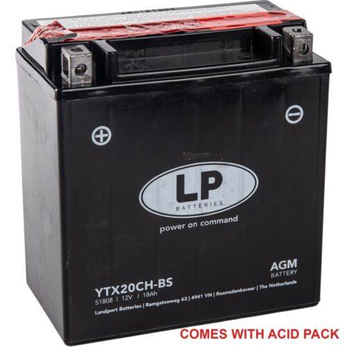 BATTERY LTX20CH-BS 12V 18Ah., LANDPORT Maintenance Free, MB YTX20CH-BS AGM, MA LTX20CH-BS