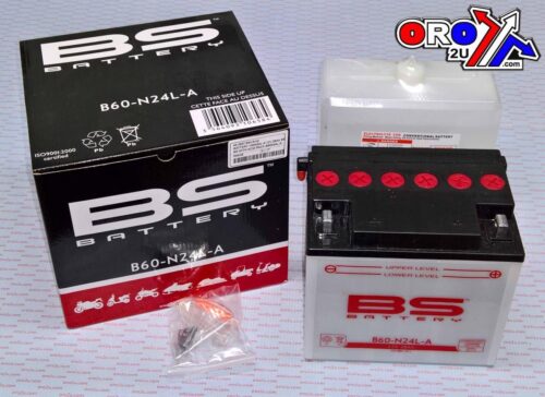 BATTERY Y60N24L-A 12V 28Ah BS, BS WITH ACID PACK B60N24L-A, 310658, BS-B60N24L-A