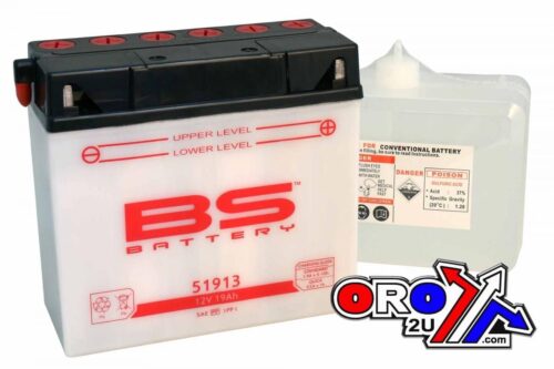 BATTERY 51913 12V 19Ah BS, BS WITH ACID PACK BS-51913, 310542,	BS-51913
