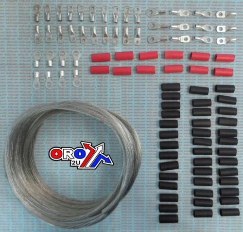 25’KIT BATTERY CABLE CLEAR RING TERMINALS, ALLBALLS 79-3303-1