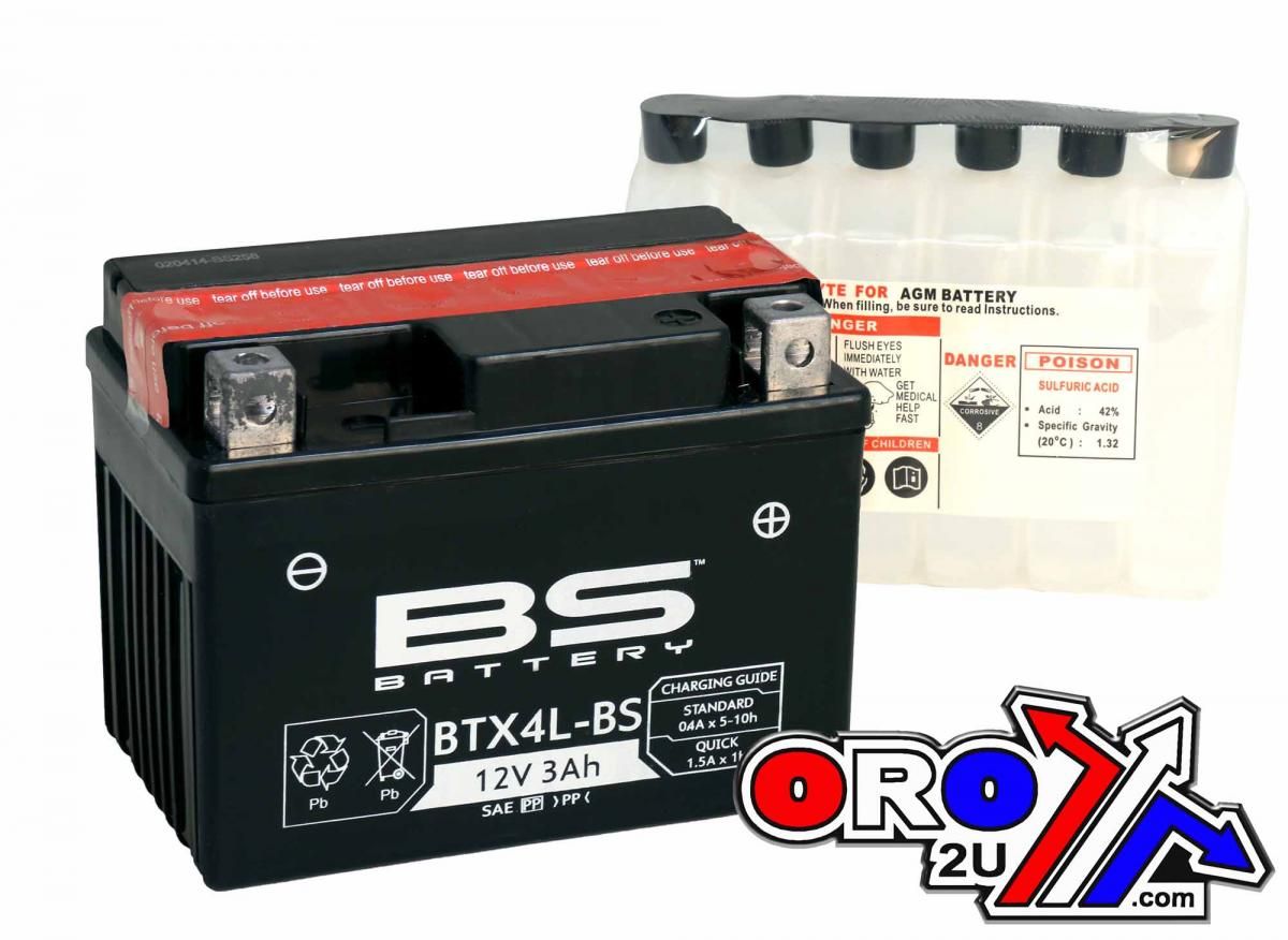 BATTERY YTX4L-BS 12V M.FREE BS, BS Maintenance Free BTX4L-BS, 300617, BS-BTX4L-BS - Image 2
