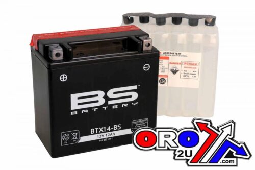 BATTERY YTX14-BS 12V M.FREE BS, BS Maintenance Fre BTX14-BS, 300604, BS-BTX14-BS