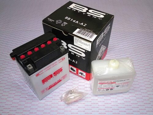 BATTERY YB14A-A2 12V 14Ah. BS, BS WITH ACID PACK BB14A-A2, 310571, BS-BB14A-A2