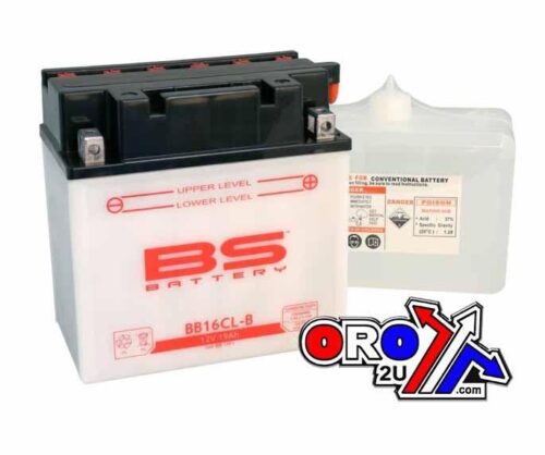 BATTERY YB16CL-B 12V 19Ah. BS, BS WITH ACID PACK BB16CL-B, 310579, BS-BB16CL-B