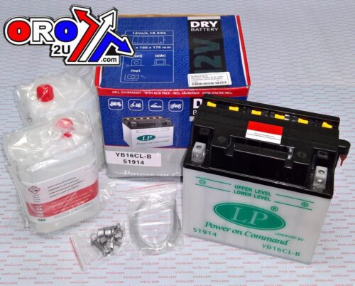 BATTERY LB16CL-B 12V 19Ah., LANDPORT DRY+ACID PACK, ROAD, MC MA YB16CL-B, MD LB16CL-B
