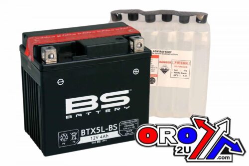 BATTERY YTX5L-BS / BTX5L-BS, 300618, BS-BTX5L-BS