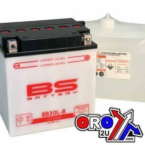 BATTERY YB30L-B 12V 30Ah. BS, BS WITH ACID PACK BB30L-B, 310552,	BS-BB30L-B