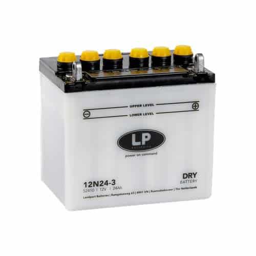 BATTERY 12N24-3 12V 24Ah. DRY INCLUDING ACID PACK, LANDPORT, LD 12N24-3