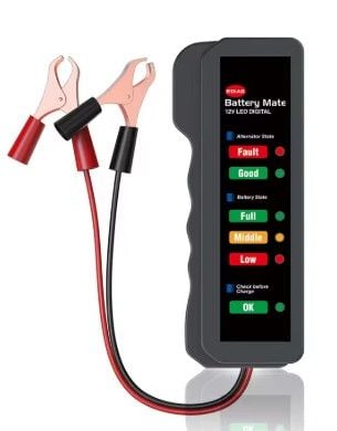 12V DIGITAL ALTERNATOR BATTERY TESTER 6 LED LIGHTS DISPLAY DIAGNOSTIC TOOL