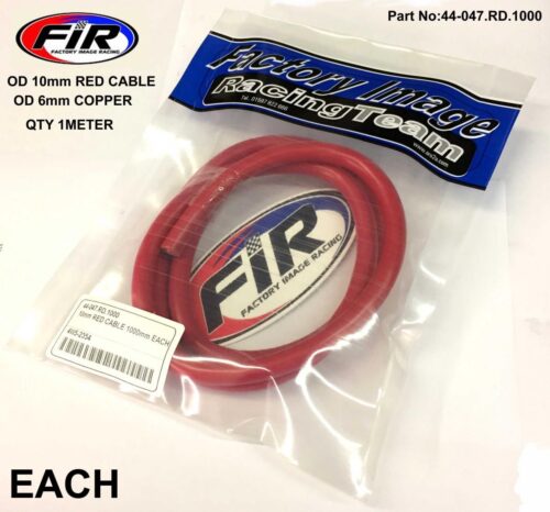 10mm RED CABLE 1 METER EACH, 25mm2 / 170AMPS