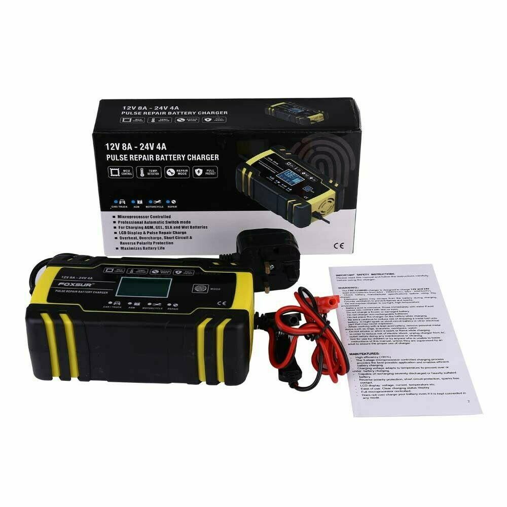 BATTERY CHARGER 12v & 24v 8Amp, !! 12V ONLY !! GEL CELL, CHARGER, HILKA 83650008 - Image 2