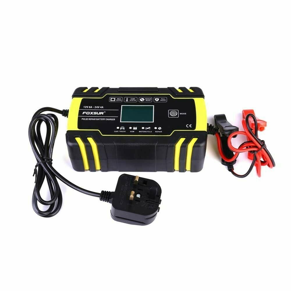 BATTERY CHARGER 12v & 24v 8Amp, !! 12V ONLY !! GEL CELL, CHARGER, HILKA 83650008