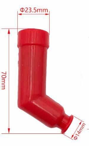 SPARK PLUG CAP RUBBER RED 120 ° UNIVERSAL FITMENT - Image 3