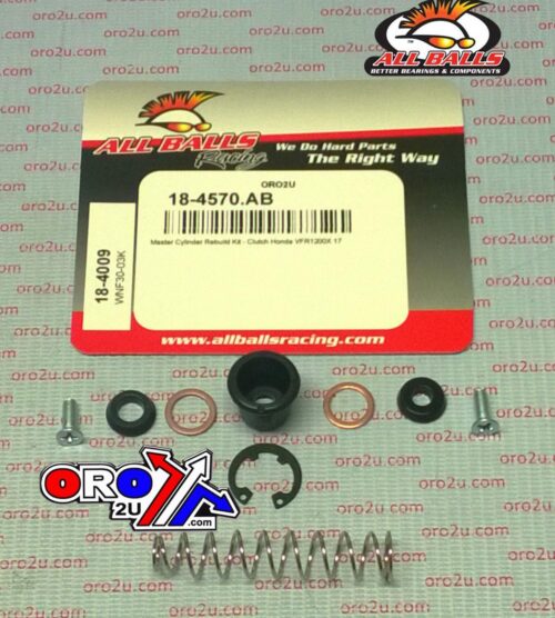 CLUTCH MASTER CYL REBUILD KIT ALLBALLS, ALLBALLS 18-4009 HONDA CB/CBR/VFR/GL/VTX/YAMAHA XTZ12