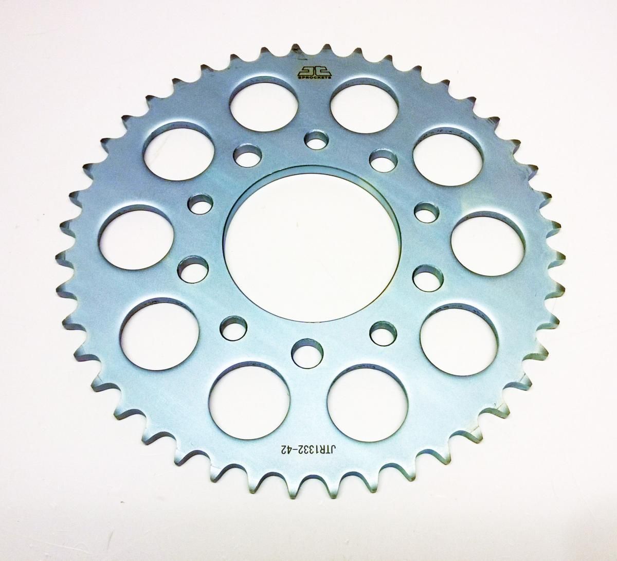 REAR SPROCKET JTR1332.42 SILVER STEEL, HONDA ROAD, SILVER, JTR1332.42 - Image 2