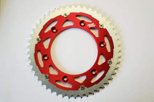 REAR SPROCKET TWINRING 210, VERTEX 892-210DUORD48, RED, 707576 ALLOY & C45 STEEL
