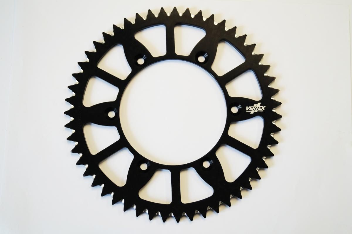 REAR SPROCKET VERTEX ALLOY 251, VERTEX 892-2015ECBK48, BLACK, 7075T6 ALLOY