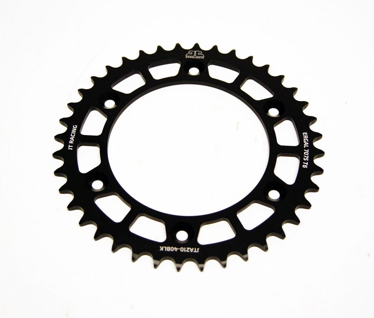 REAR SPROCKET JT RACERLITE BLACK, JT JTA210.40BLK 7075-T6 Aluminium