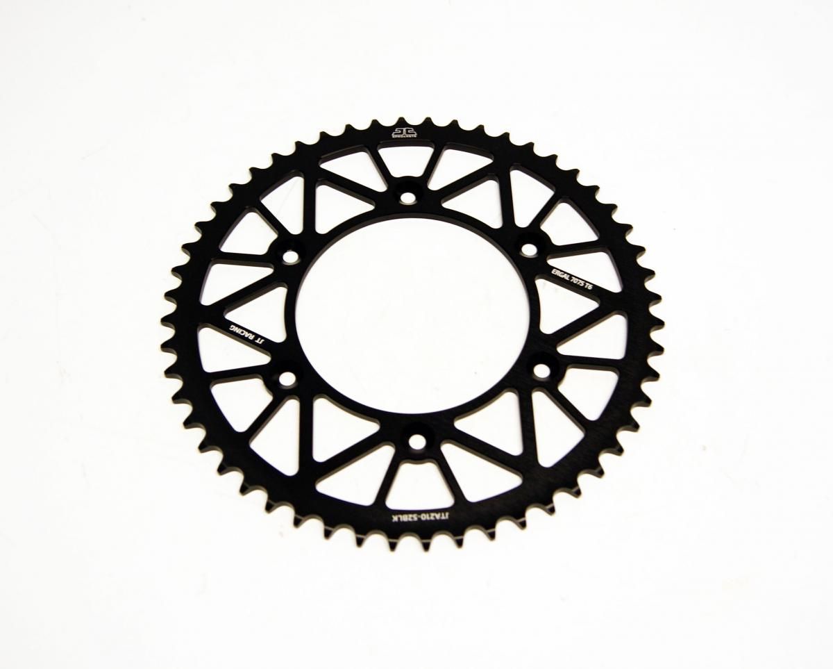 REAR SPROCKET JT RACERLITE BLACK, JT JTA210.52BLK 7075-T6 Aluminium - Image 2