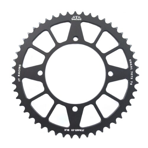REAR SPROCKET ALLOY SIL 4-HOLE, JTA461.51BLK 7075-T6 Aluminium