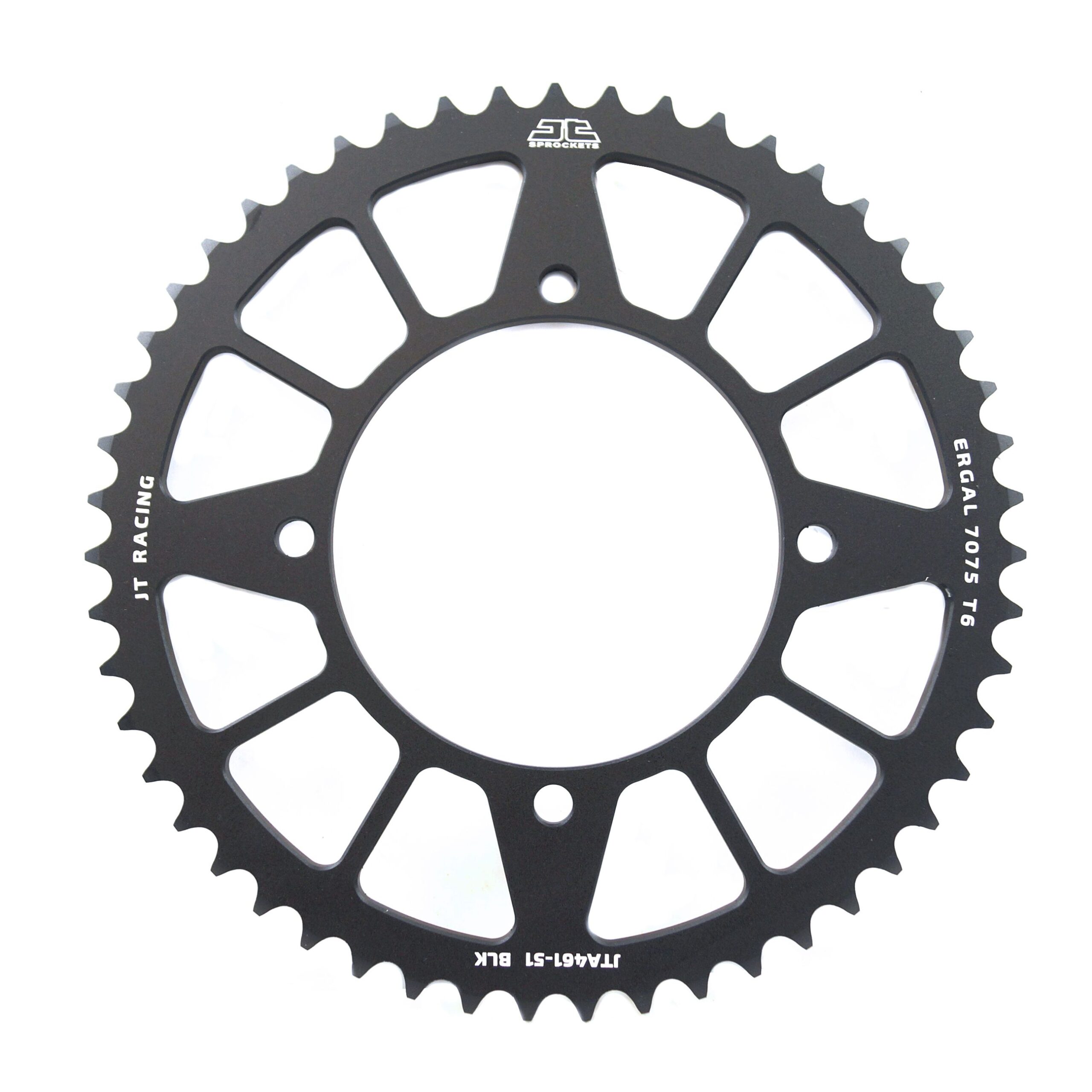 REAR SPROCKET ALLOY SIL 4-HOLE, JTA461.51BLK 7075-T6 Aluminium